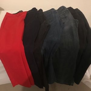 7 pairs of pants jeans jeggings leggings. Size 6